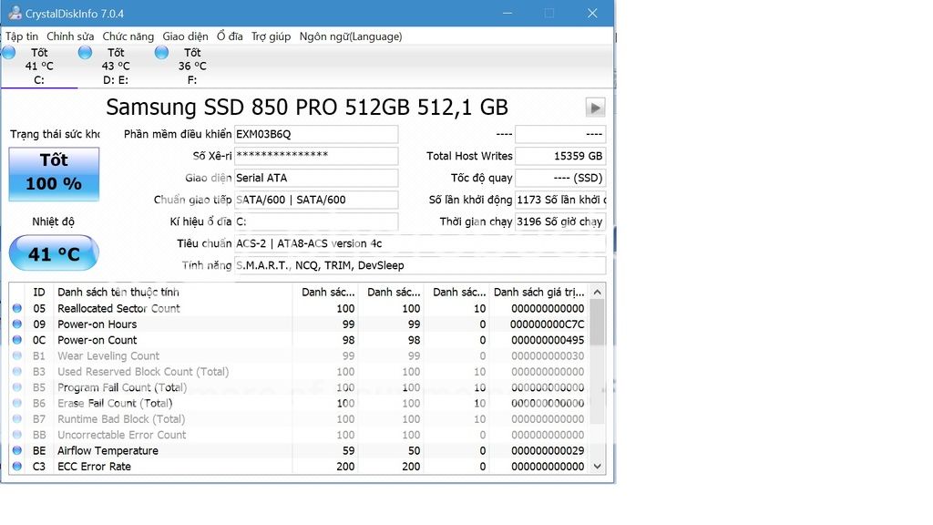 BÁN SSD 850 PRO 512
