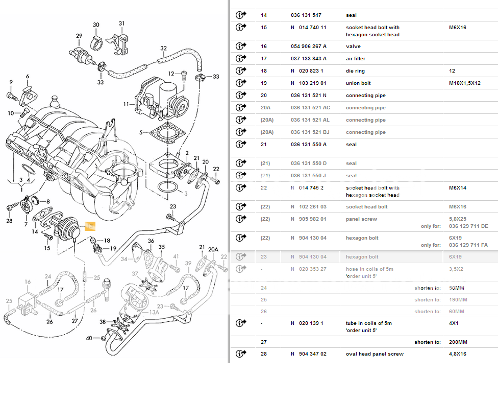 Egr Valve Vacuum Pipe - MkIV (Mk4) Golf & Bora - uk-mkivs