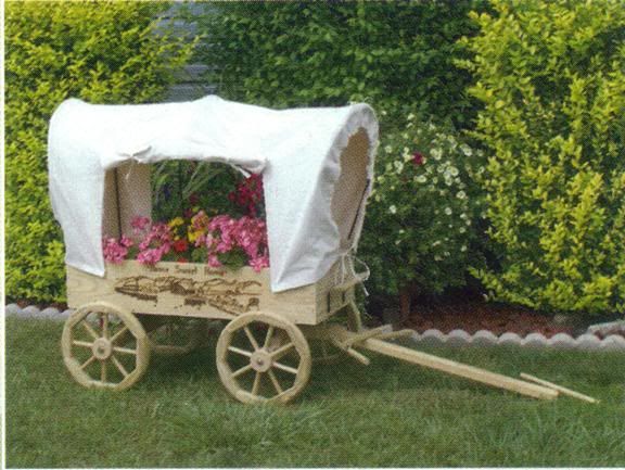 Amish Covered Wagon Garden Planter Yard Decor Flower Pot ... Amish Covered Wagon Garden Planter Yard Decor Flower Pot