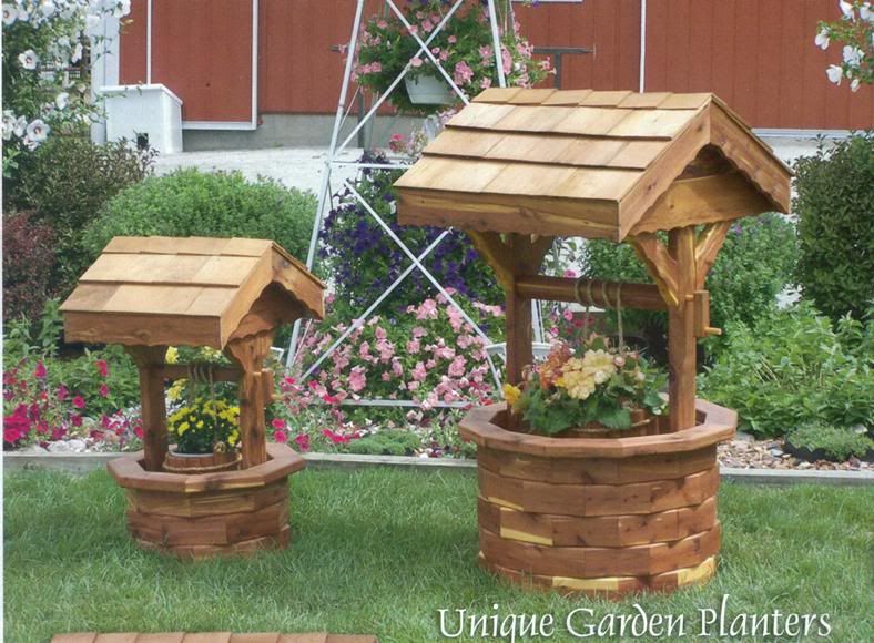 Amish Wooden Wishing Well Garden Planter Yard Decor Lg. | eBay Amish Wooden Wishing Well Garden Planter Yard Decor Lg eBay
